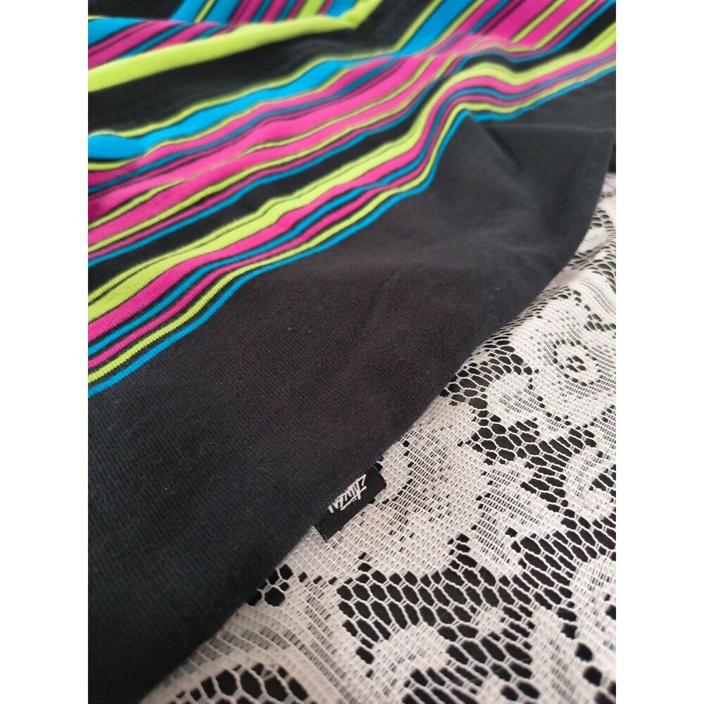 Colorful Striped Full Zip Collared Jacket - Picture 8 of 11